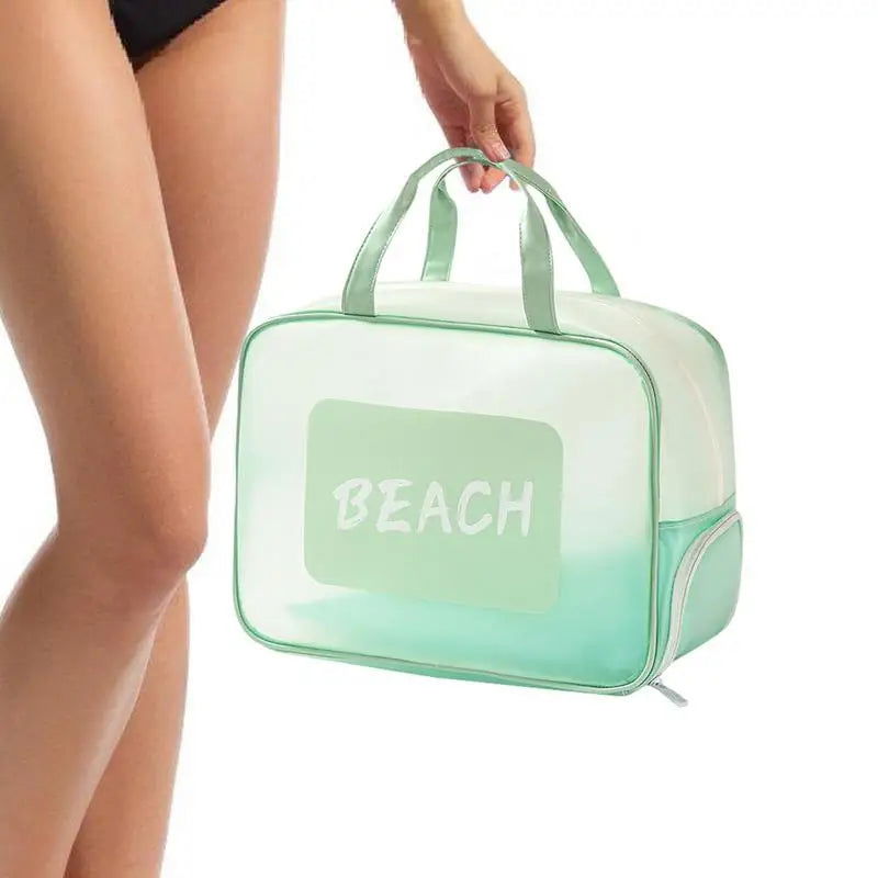 Beach Bag Tote Pool Tote Large Capacity Organizer Travel Handbag With Wet And Dry Separation Design For Beach Sports Swimming - KK Store