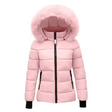 New Down Jacket Women's Parkas Classic Short Overcoat Warm Hooded Cotton Padded Jacket Windproof Thicken Ladies Hooded Overwear