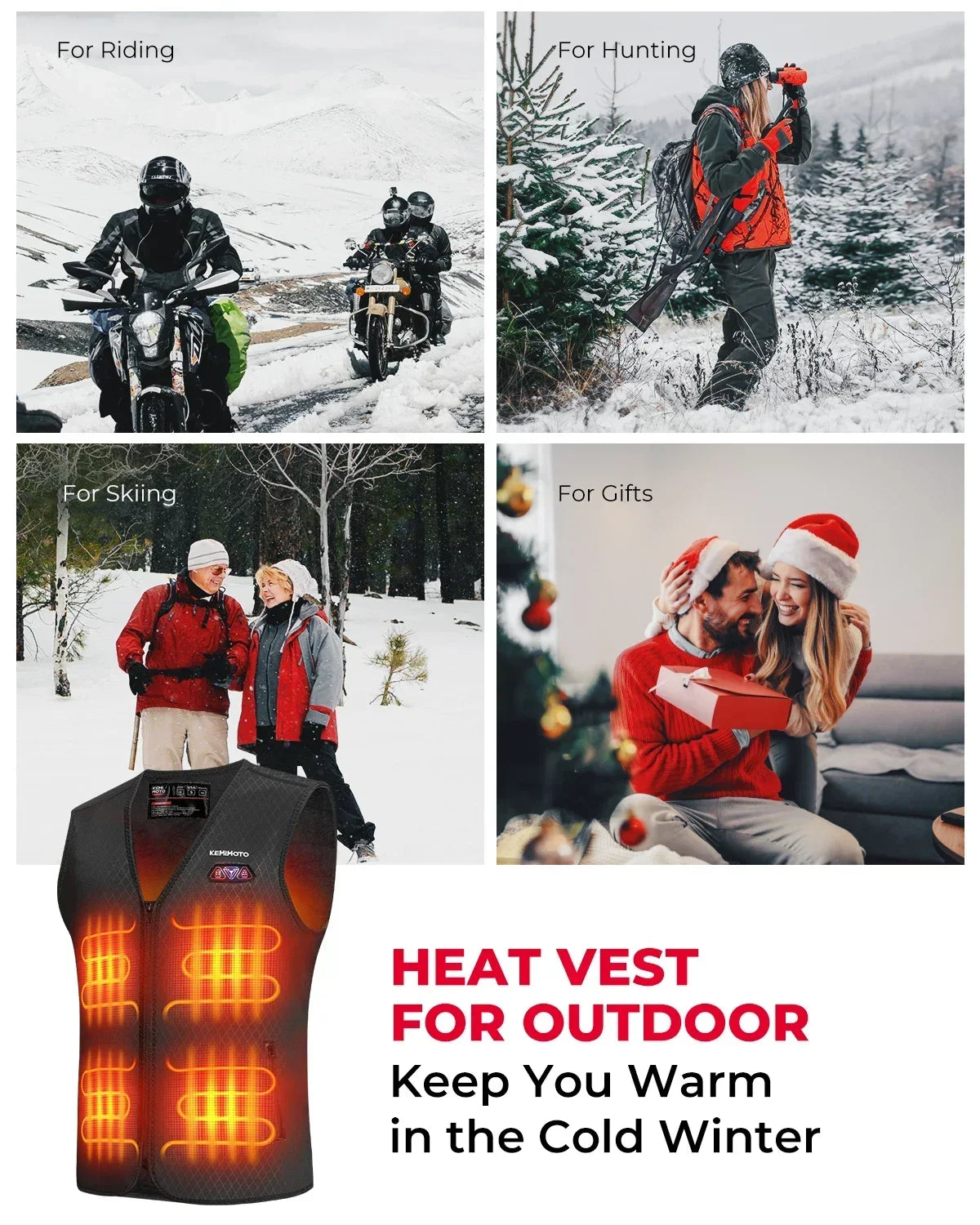 Heated Winter Vest for Men & Women